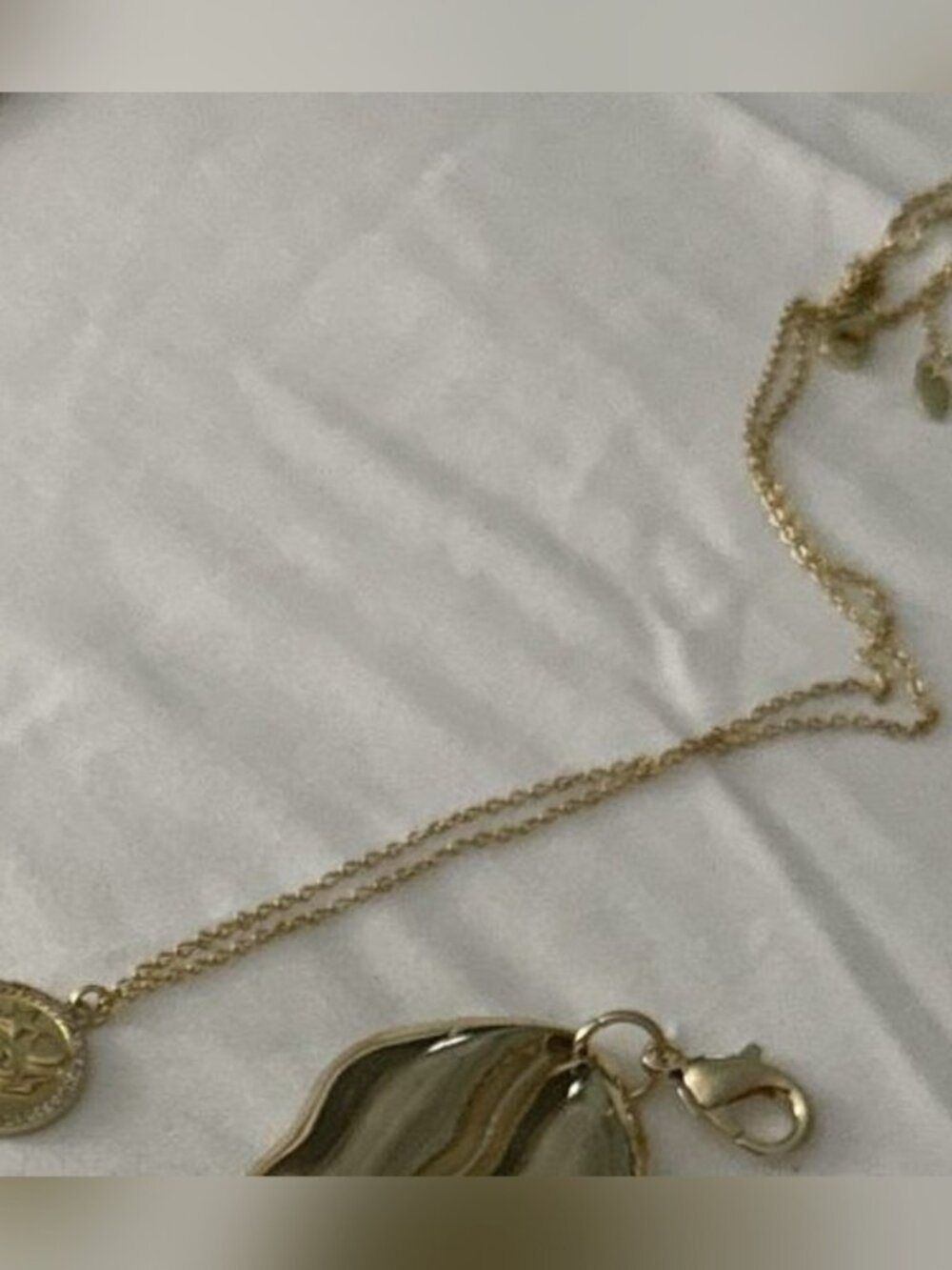 Delicate Gold Chain with Coin Charm